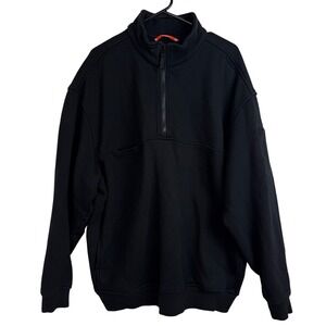5.11 Tactical Series Mens 2XL Black Quarter Zip Job Shirt Pullover Sweatshirt
